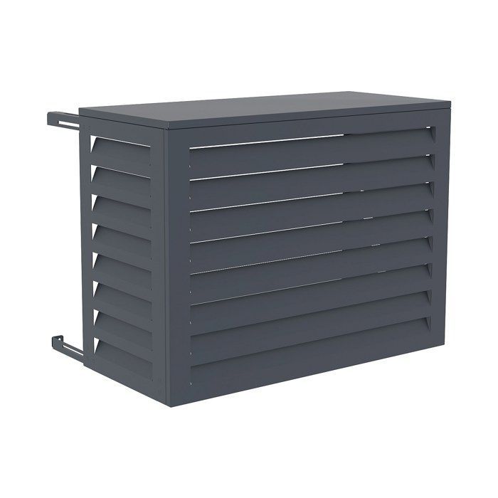 Cache clim / pompe à chaleur en aluminium - Gris anthracite - LATAKI