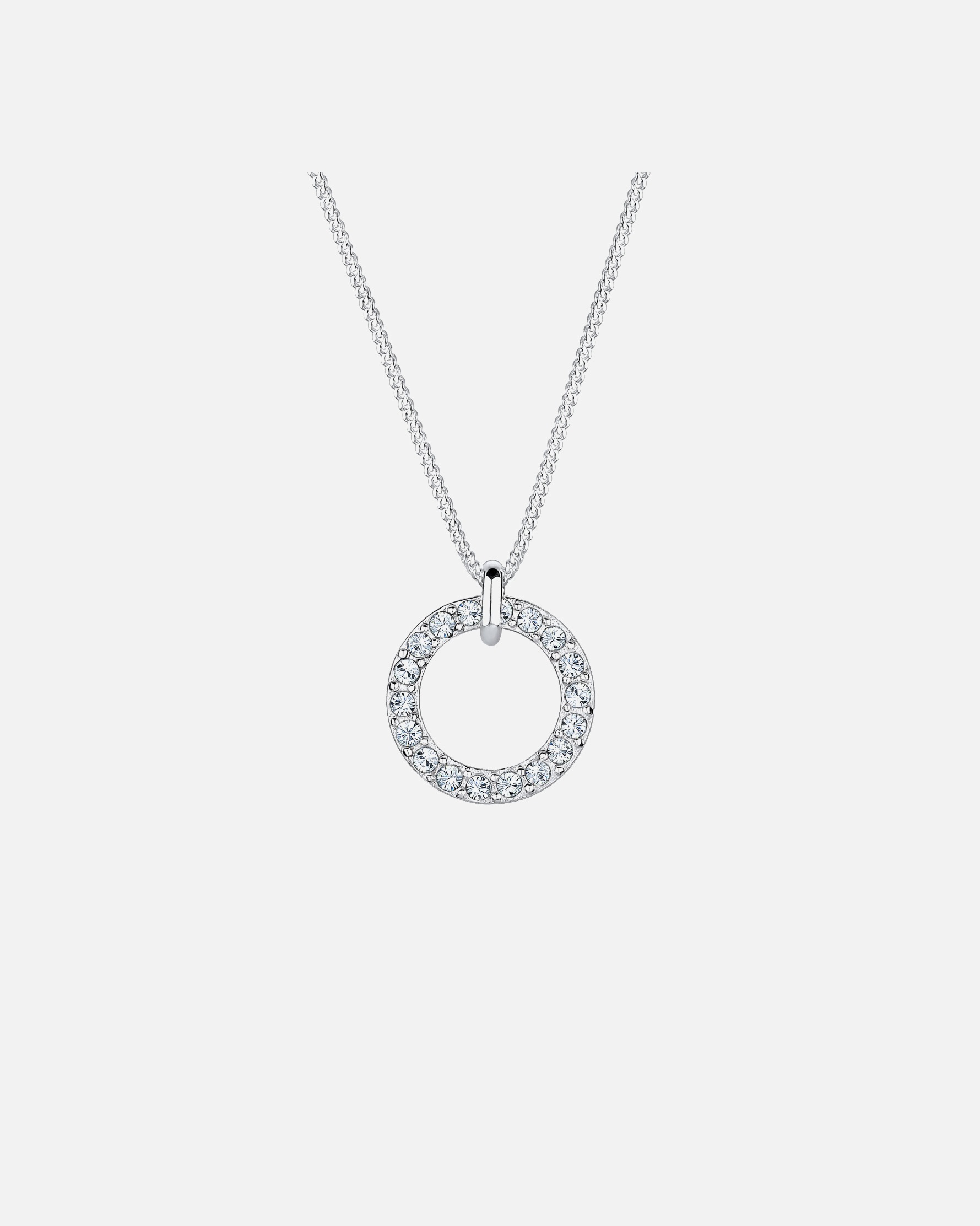 Elli Femmes Pendentif Géo Cercle avec cristaux en argent sterling 925