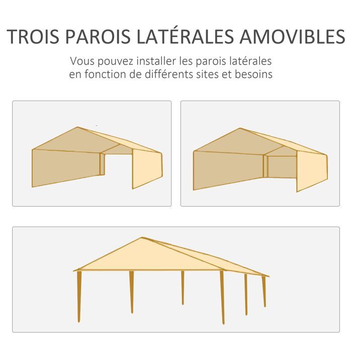 Garden gazebo, party tent with windows and removable side panels, for parties and weddings, 6 x 3 m Green