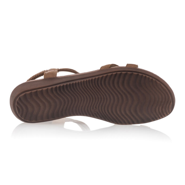 Braune Damensandalen / Zehenfreie Schuhe