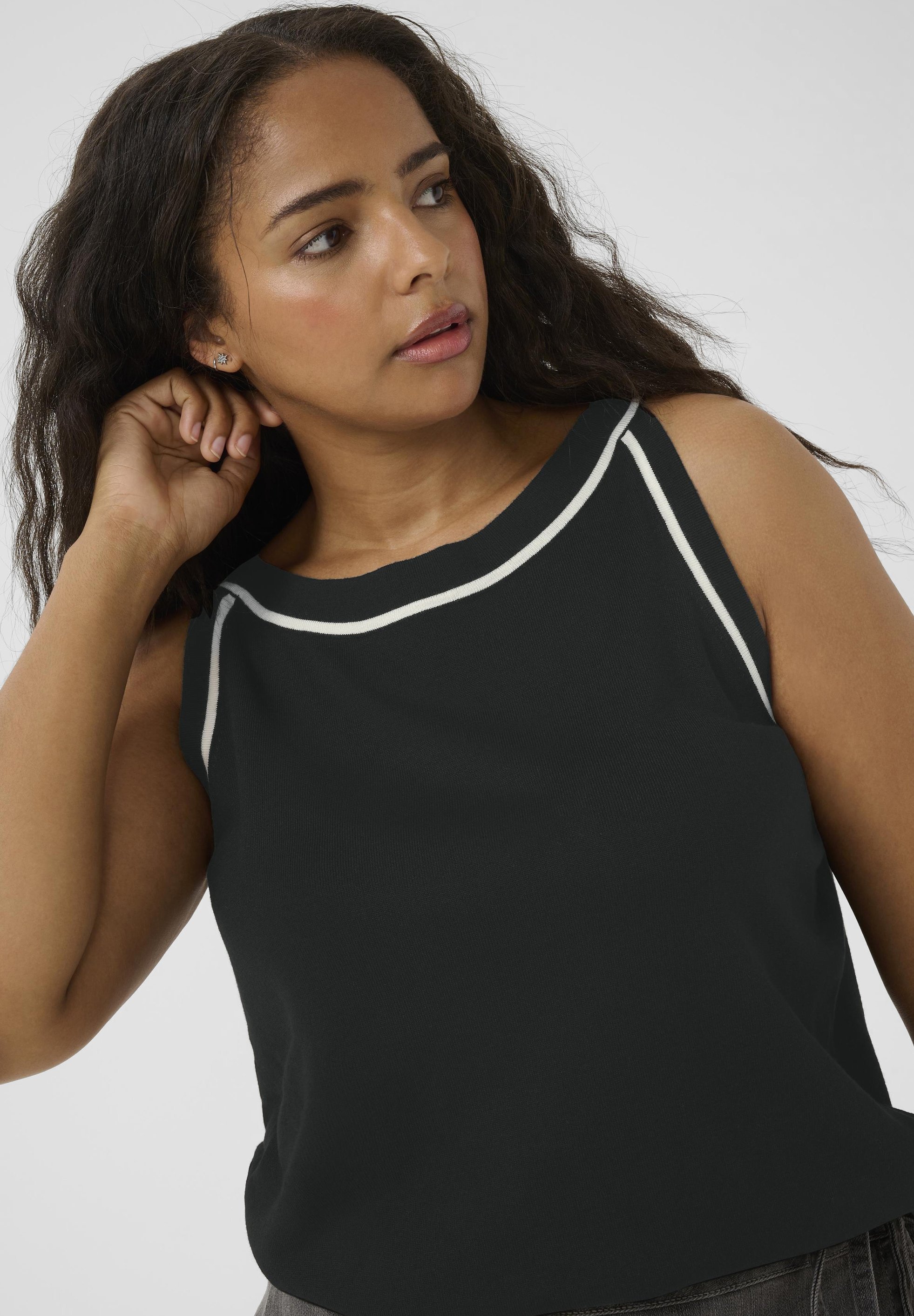 Kaffe Curve Top - tiefschwarz