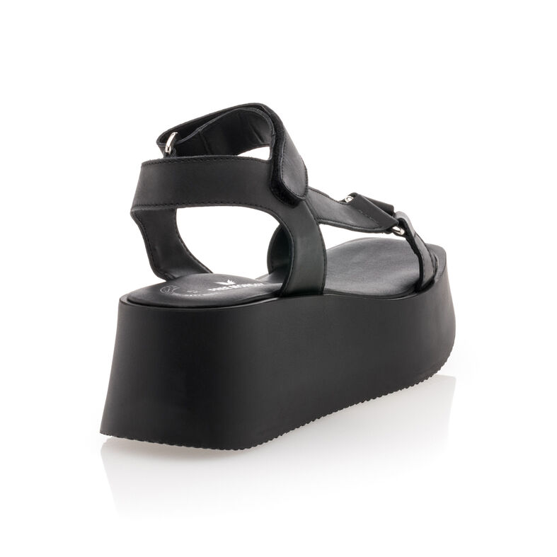 Sandalias negras para mujer / Zapatos de punta abierta