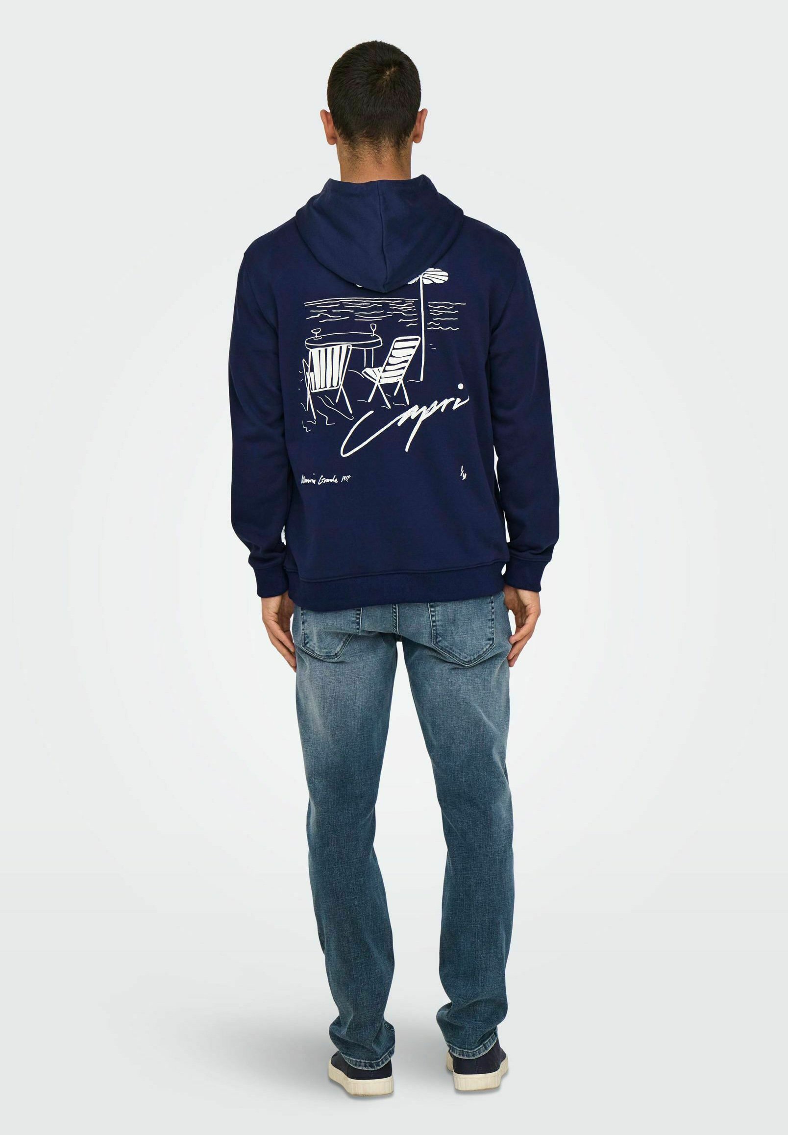 Only & Sons ONSDAVID - Kapucnis pulóver - haditengerészeti akadémia