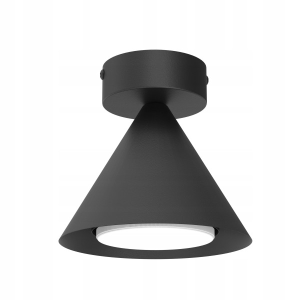 Lampa sufitowa plafon stożek spot czarny cone gx53