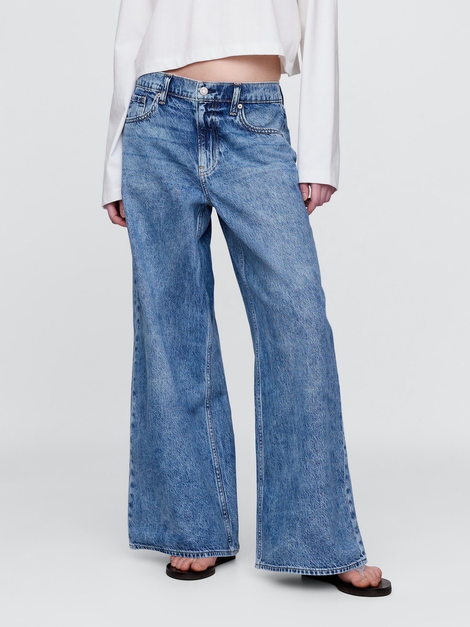 GAP SUPER BAGGY - Relaxte jeans - licht indigo 11