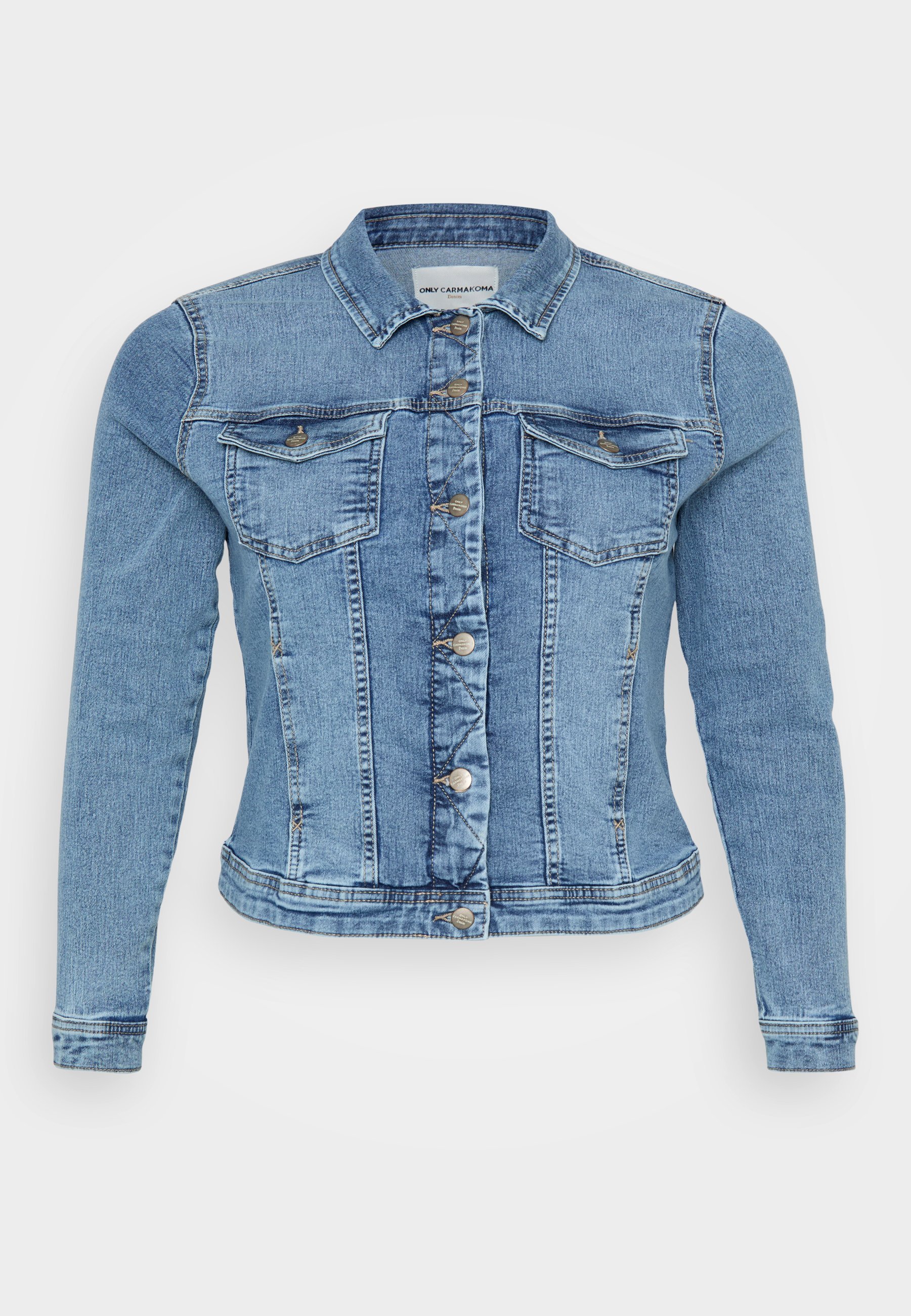 ALLEEN Carmakoma CARWESPA JACKET - Spijkerjas - lichtblauwe denim