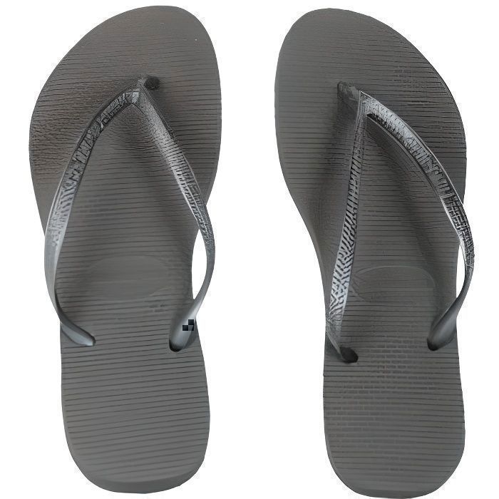 Tongs - Havaianas - H Slim - Noir - Semelle antidérapante - Logo en relief