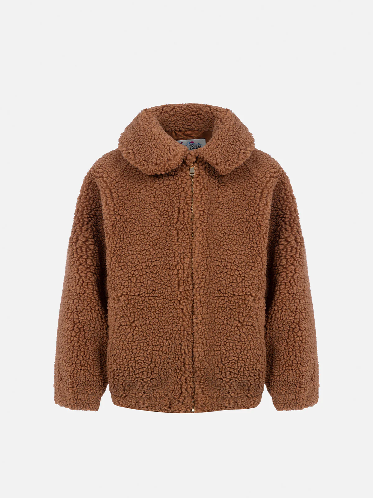 Manteau bomber beige en sherpa pour filles Abel