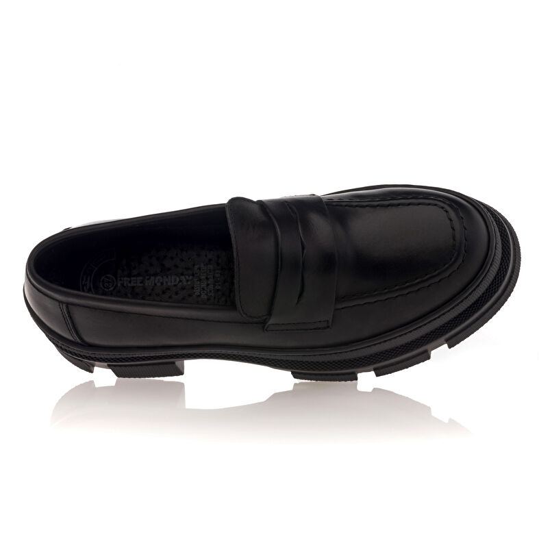 Svarta loafers/båtskor för kvinnor