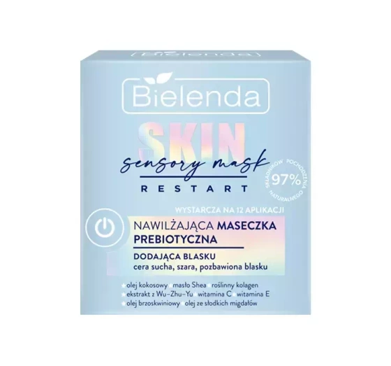 Bielenda Skin Restart Sensory Mask nawilżająca maseczka prebiotyczna dodająca blasku 50 ml