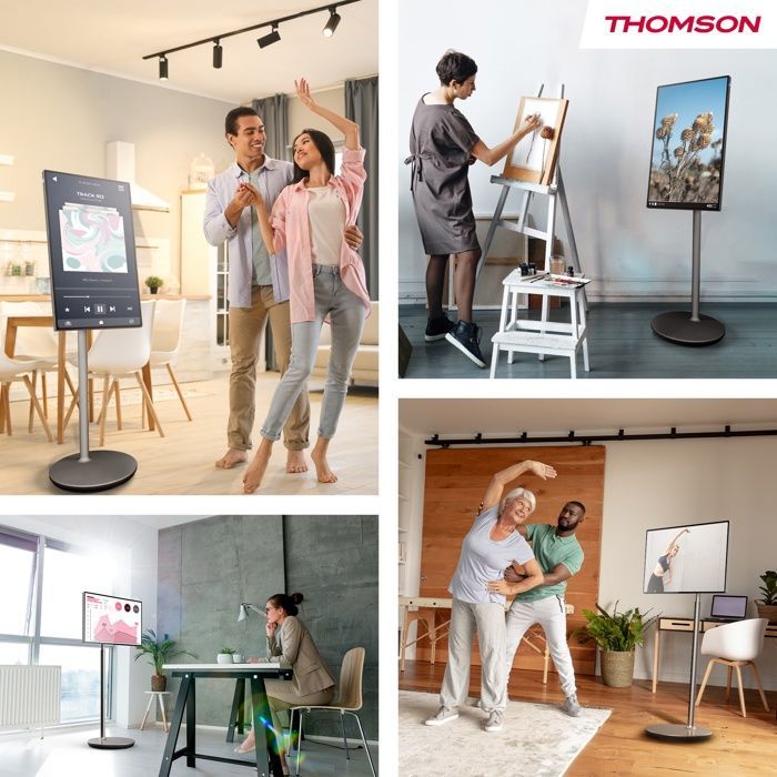 Televisor LED Thomson Go Plus 32UE5M45 de 81 cm, 4K Ultra HD, color dorado.