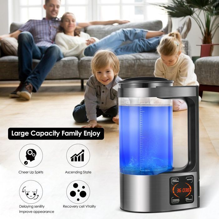Generador de agua de hidrógeno de alta capacidad de 2 litros, generador de agua ionizada, generador de agua alcalina, agua ionizada, generador de agua de hidrógeno con función