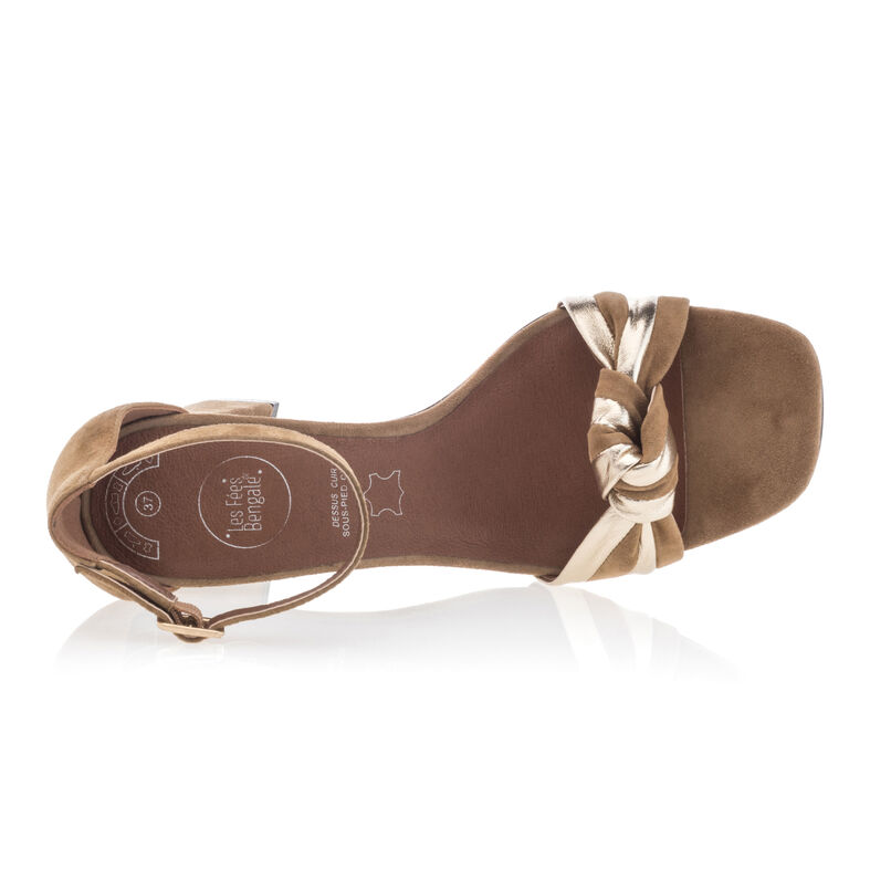Brune sandaler / sko med åpen tå til dame