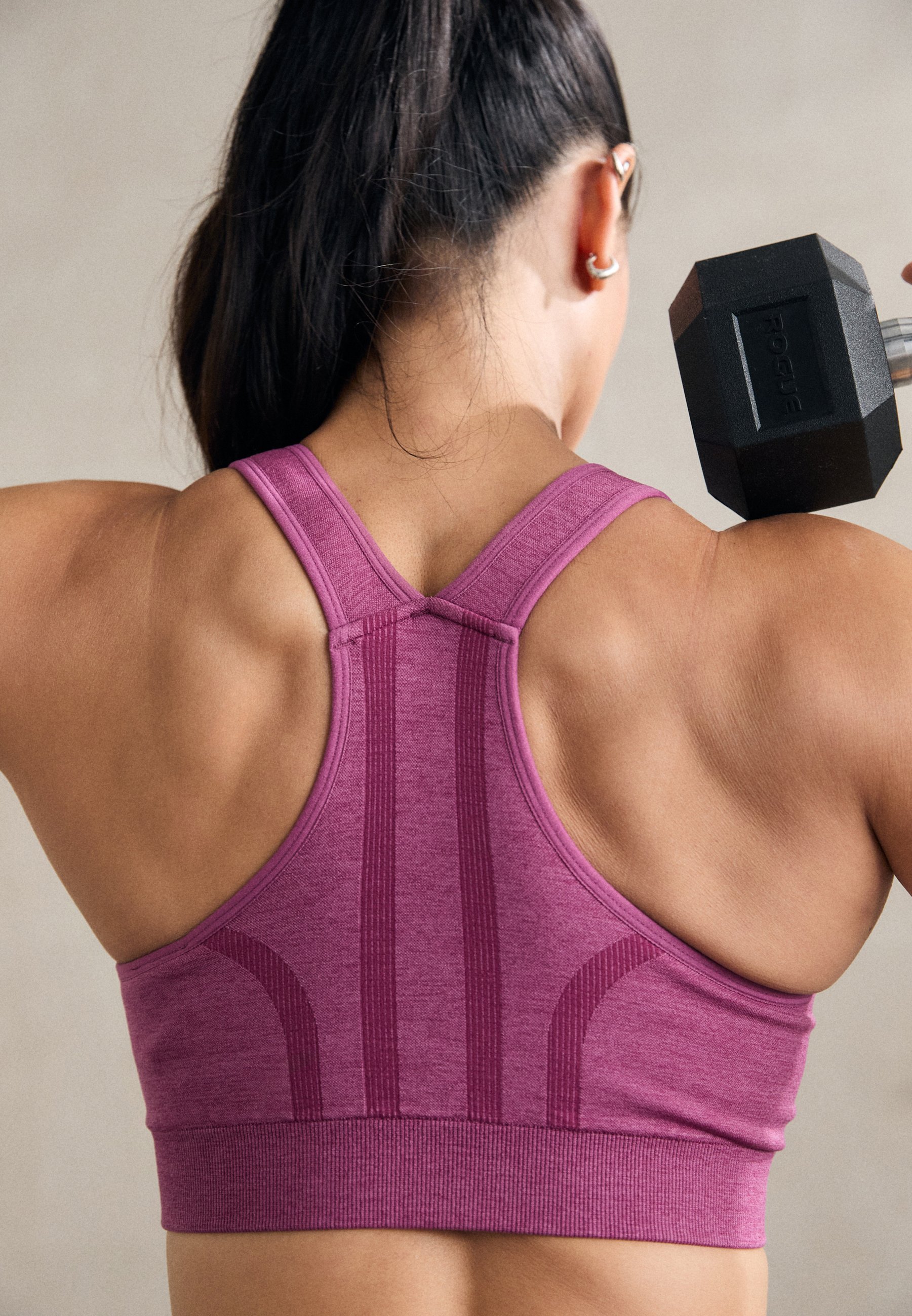 Soutien-gorge sans couture ICANIWILL RUSH - Soutien-gorge de sport à maintien moyen - mauve foncé chiné