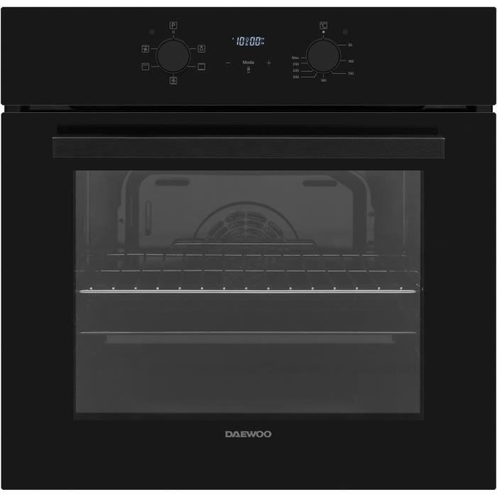 Inbouw oven - Katalytische reiniging - Heteluchtoven - DAEWOO - BO6CD72MINL - Roestvrij staal / Zwart - 59,5 x 57,5 x 59,5 cm