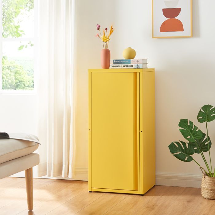 Armoire métallique Burlöv acier 88 x 40 x 35 cm jaune