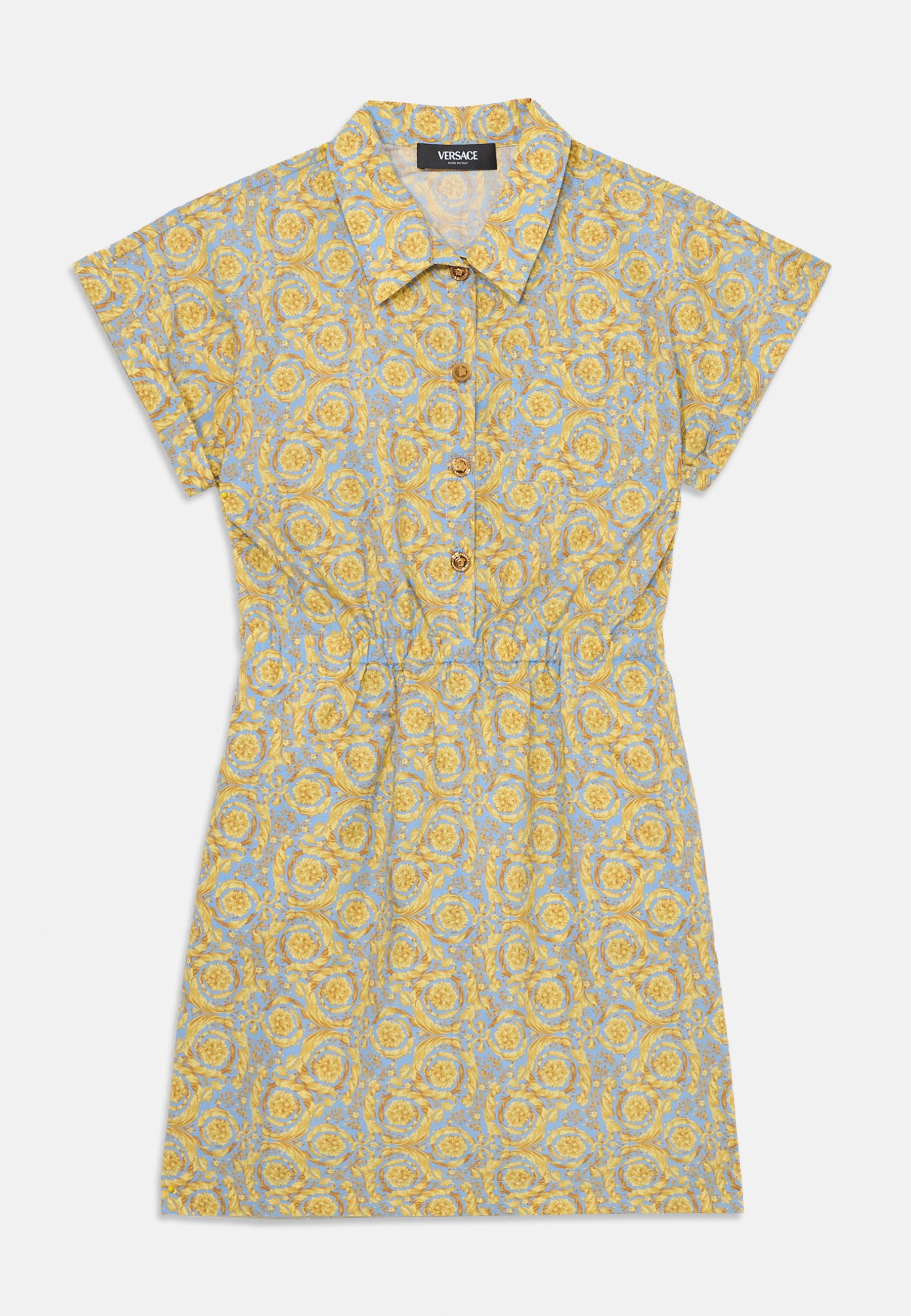 Versace BAROCCO JURK VOOR KINDEREN - Overhemdjurk - poederblauw/goudkleurig