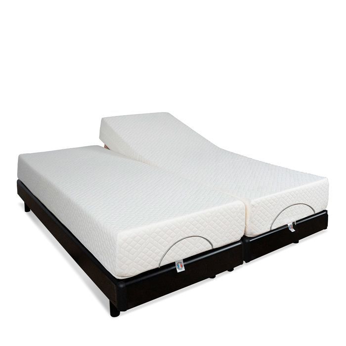 Conjunto doble: Colchón de espuma viscoelástica + Bases de cama eléctricas SuperFlex (2 x 70 x 190 cm)