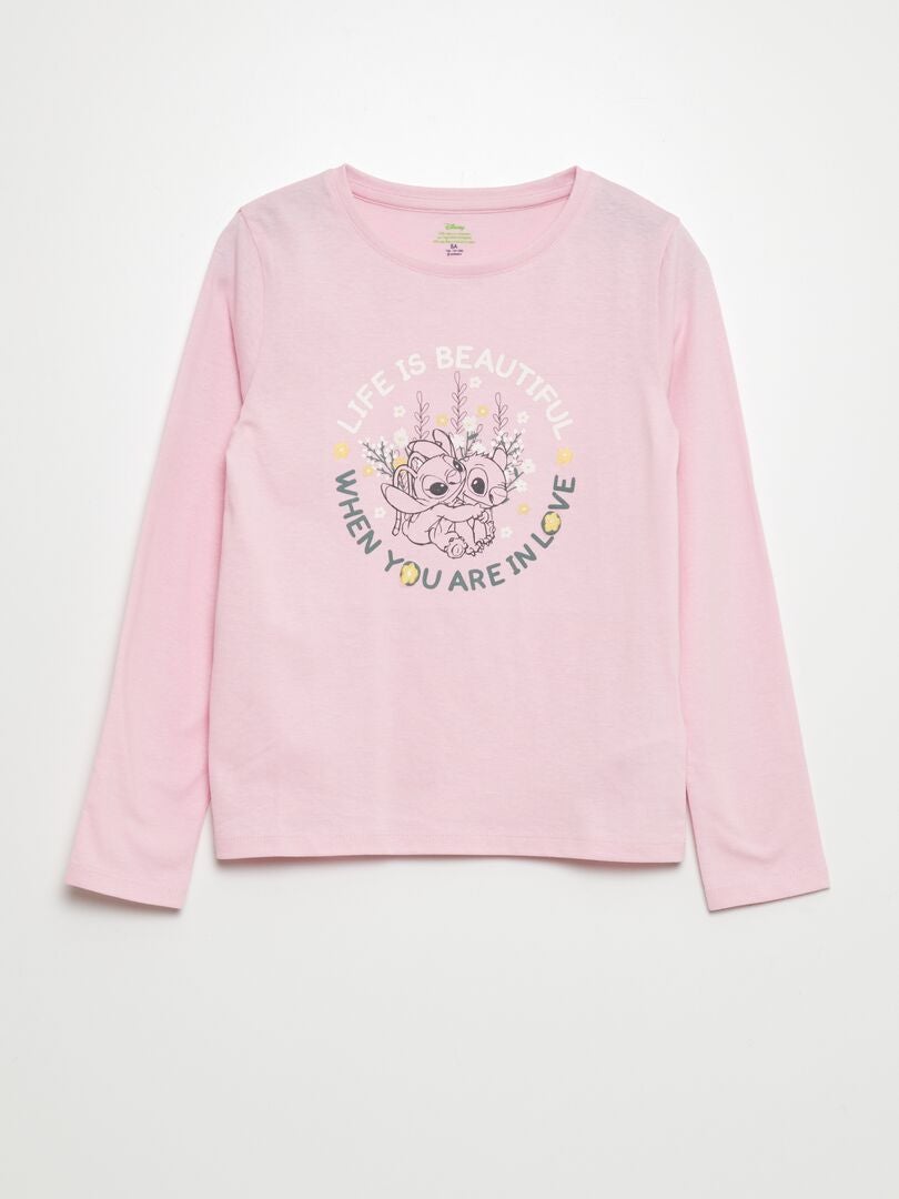Camiseta de manga larga 'Stitch' 'Disney' - ROSA