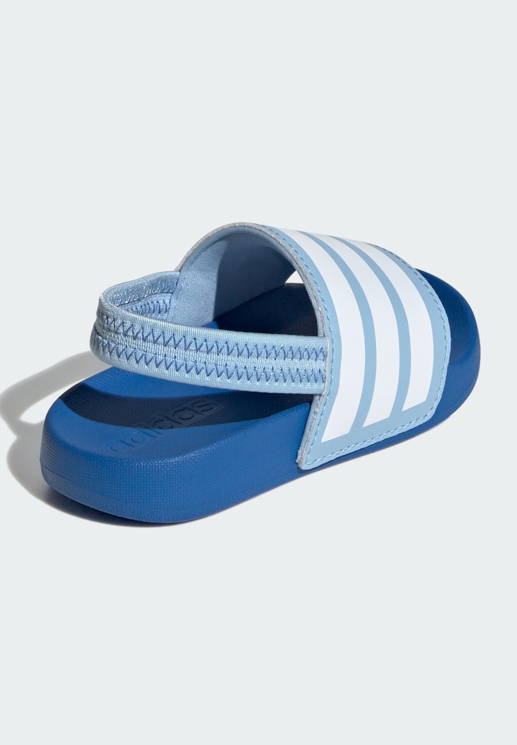 adidas Sportswear ADILETTE ESTRAP KIDS - Zwembadslippers - heldere lucht, wolken, wit, helder koningsblauw
