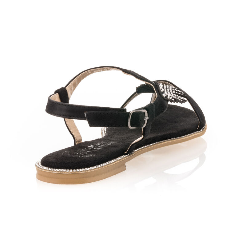 Női fekete flip-flop papucsok / tanga szandálok