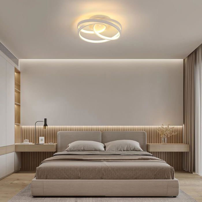 Lámpara de techo LED moderna DORLINK - 40W - Acrílico Ø30cm - Blanco cálido 3000K - Para salón, dormitorio, cocina