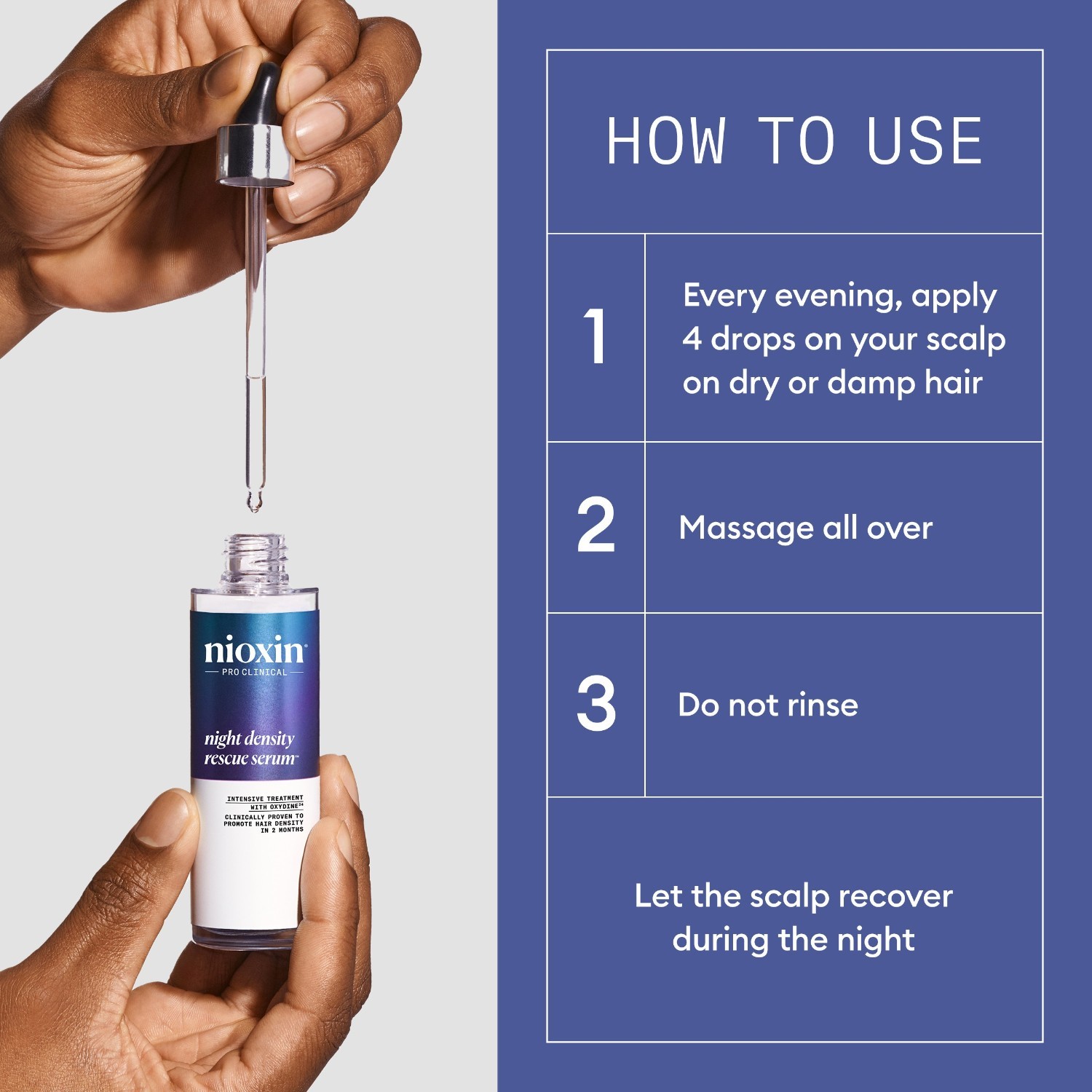 Nioxin Hair Loss Treatment Ultimate Power™ nočni serum za povečano gostoto las – 70 ml