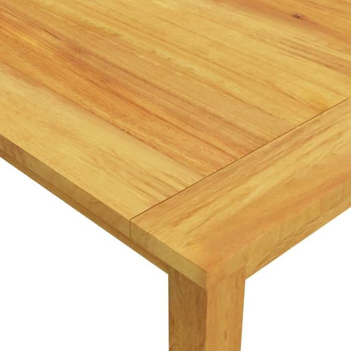 Conjunto de comedor de jardín - BURKE - 3 piezas - Madera maciza de acacia - Resina tejida - 85x85x74 cm (mesa)