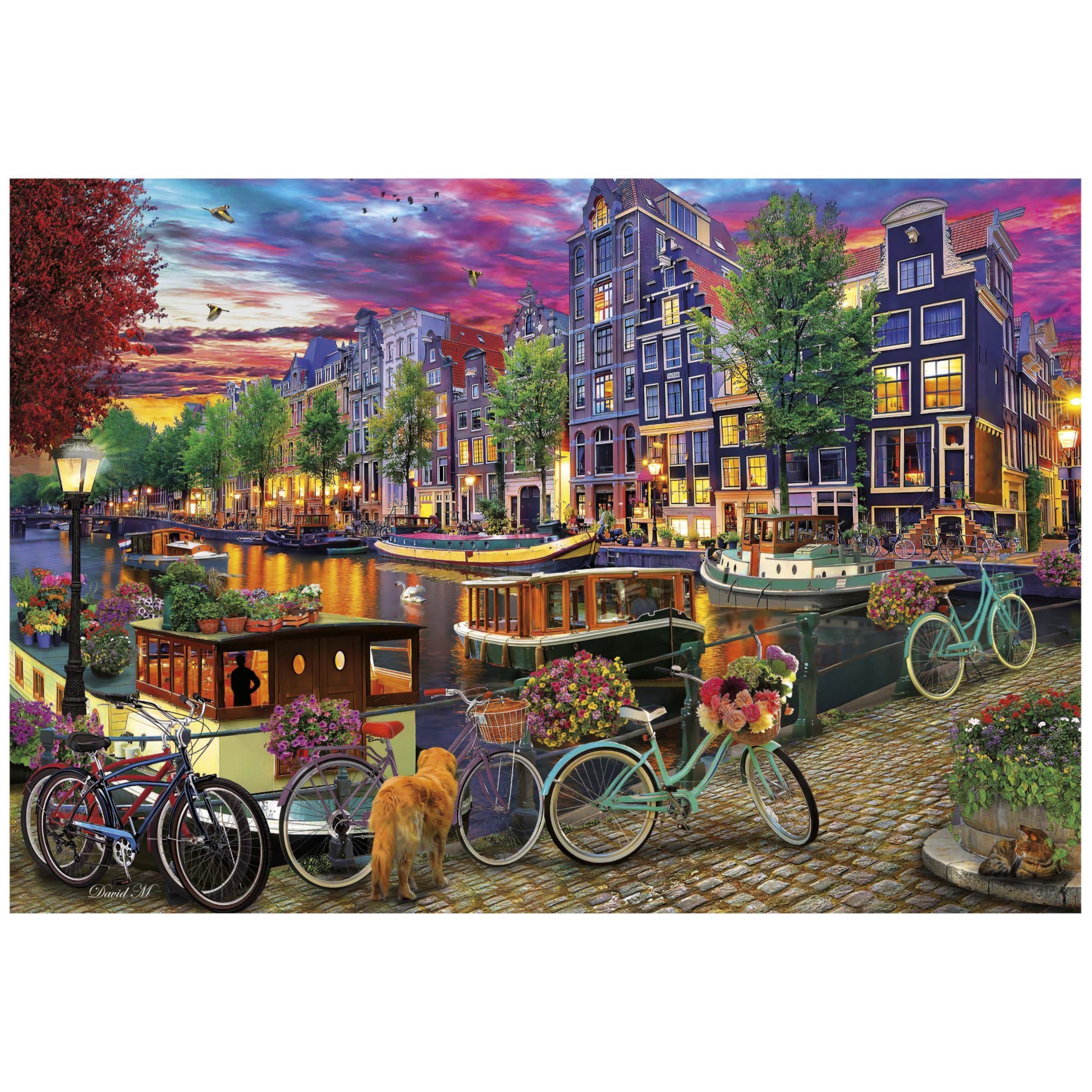 Puzzle - EDUCA - Bicicletas en Ámsterdam - 6000 piezas - 156 x 107 cm - A partir de 15 años