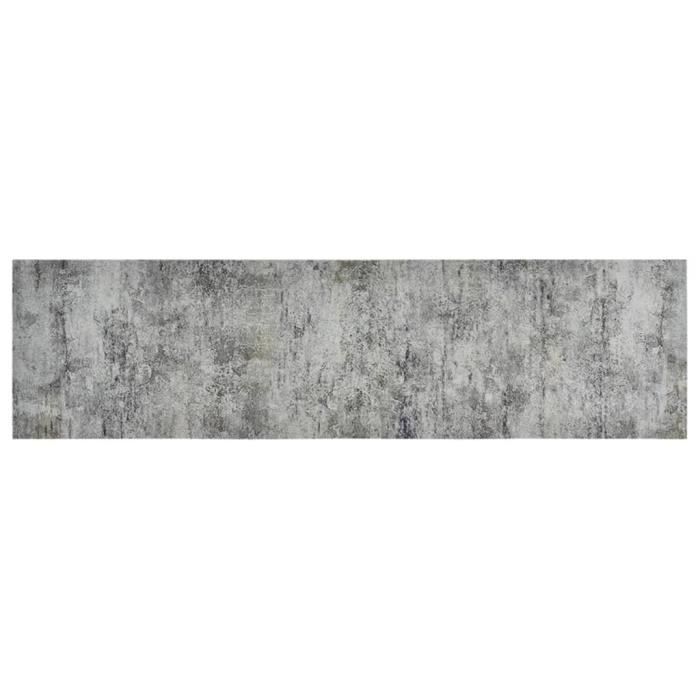 vidaXL Tapis de cuisine lavable impression béton 45x150 cm velours 136570