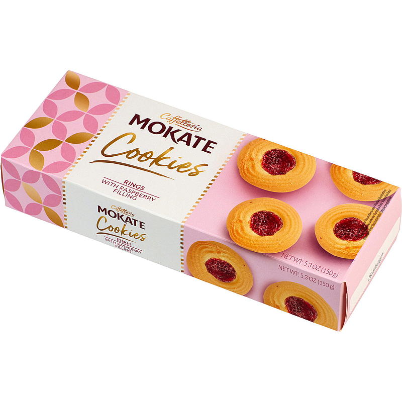 Mokate kjeks 150 g bringebærkrans