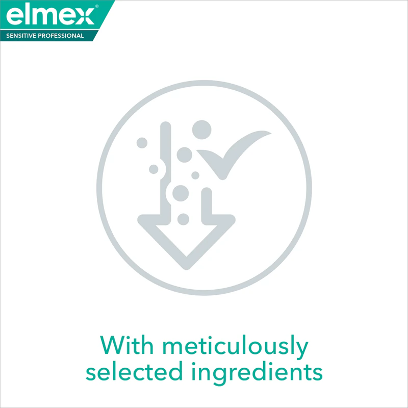 Elmex Sensitive Professional tandpasta voor gevoelige tanden, speciaal ontwikkeld voor medische hulpmiddelen.