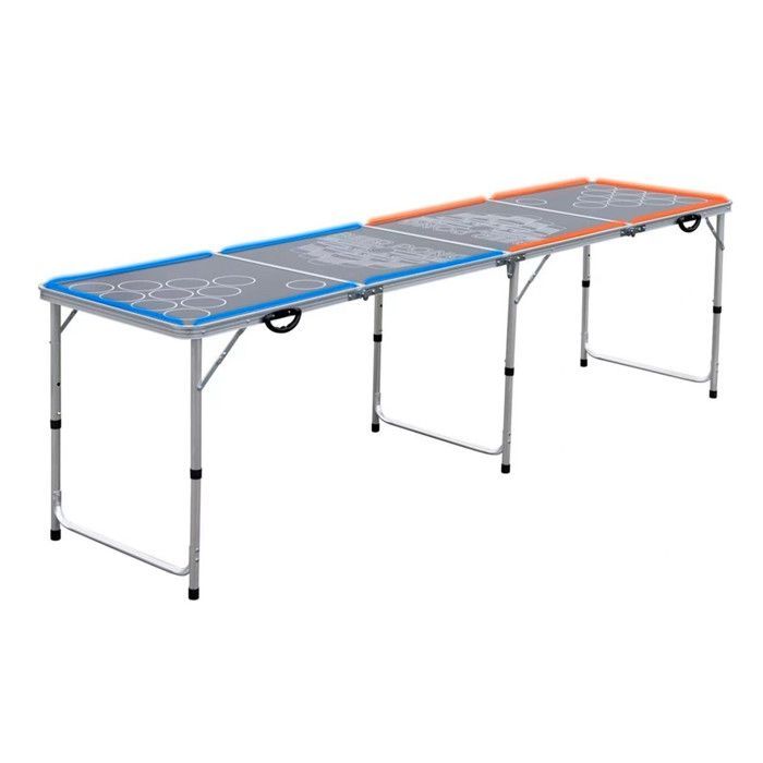 Table de Beer-Pong LED pliable - Gris - Enfant - 240cm - MDF