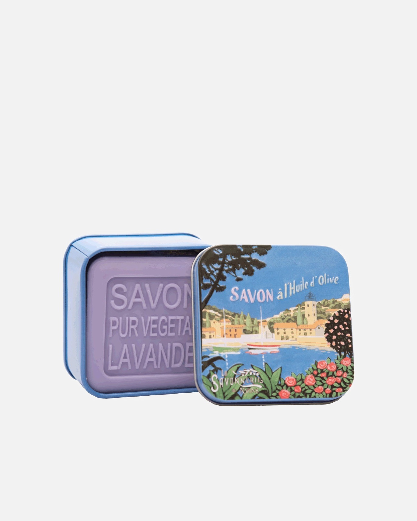 La Savonnerie de Nyons Savon 100g Lavande et Boîte Métal Marina