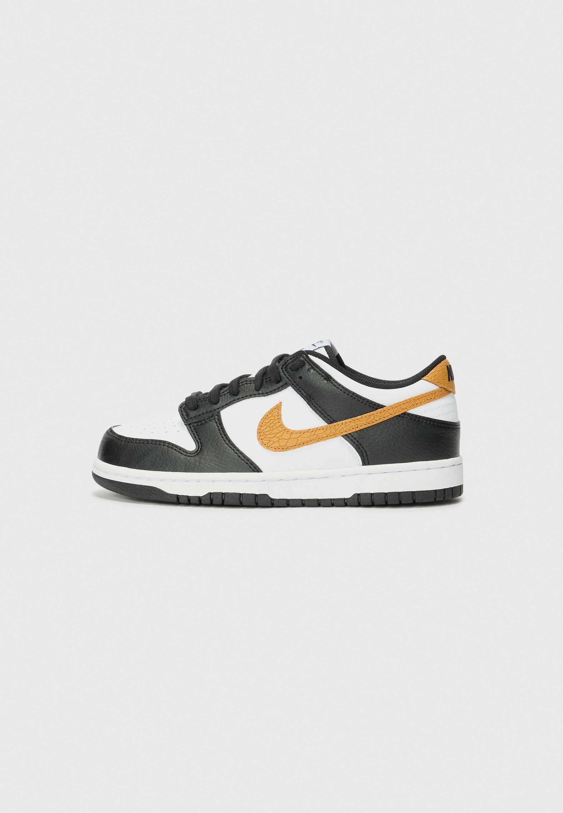 Nike Sportswear DUNK LOW UNISEX - Buty sportowe - czarny/len/biały/głęboki królewski błękit