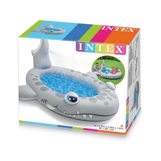 Intex Inflatable Kids Pool with Shark Sprayer
