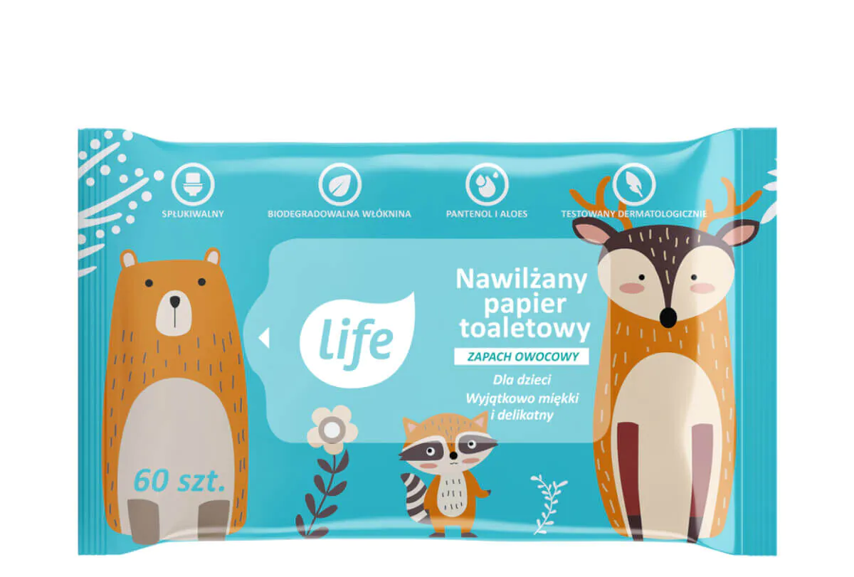 Life Papier Nawilżany dla dzieci o Zapachu Owocowym