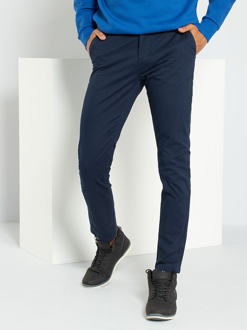 Slim fit chino broek maat L30 - blauw