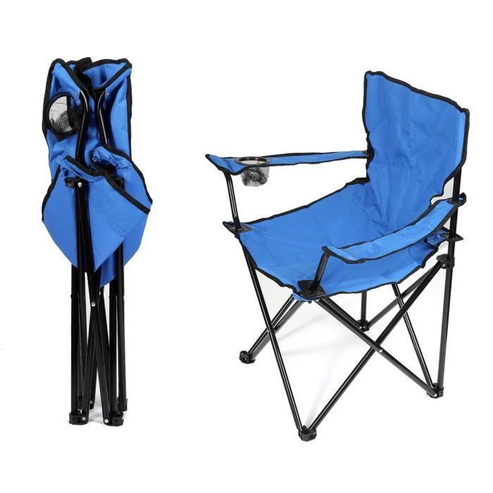 Silla plegable - Ligera y portátil - Impermeable - 130 kg - Ideal para acampar y la playa