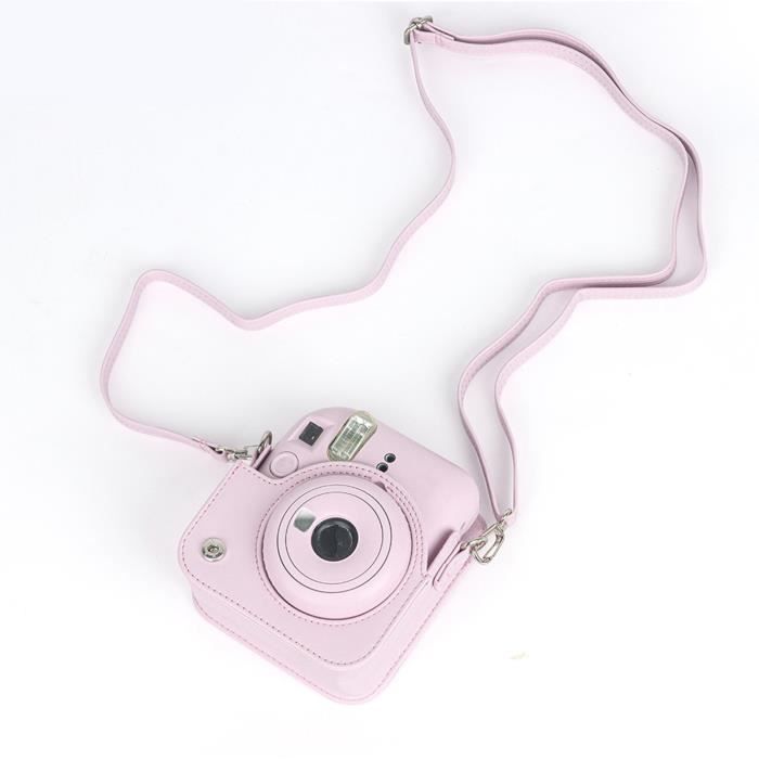 OMABETA Mini Borsa per Fotocamera Istantanea, Mini Borsa Protettiva per Fotocamera Istantanea, Custodia Fotografica in Pelle PU, Rosa