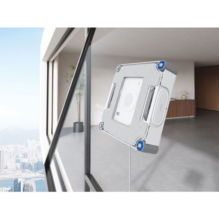 Robot lavavetri ECOVACS WINBOT W2S, pulizia intelligente da bordo a bordo con spazzola TruEdge™, spruzzatore d'acqua a 3 getti.
