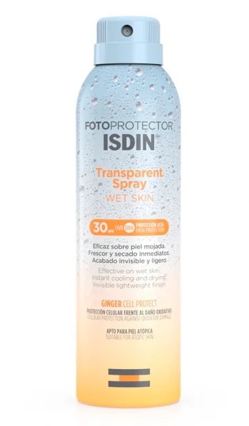 ISDIN Fotoprotector Transparentes Spray für feuchte Haut LSF 30 für den Körper 250 ml