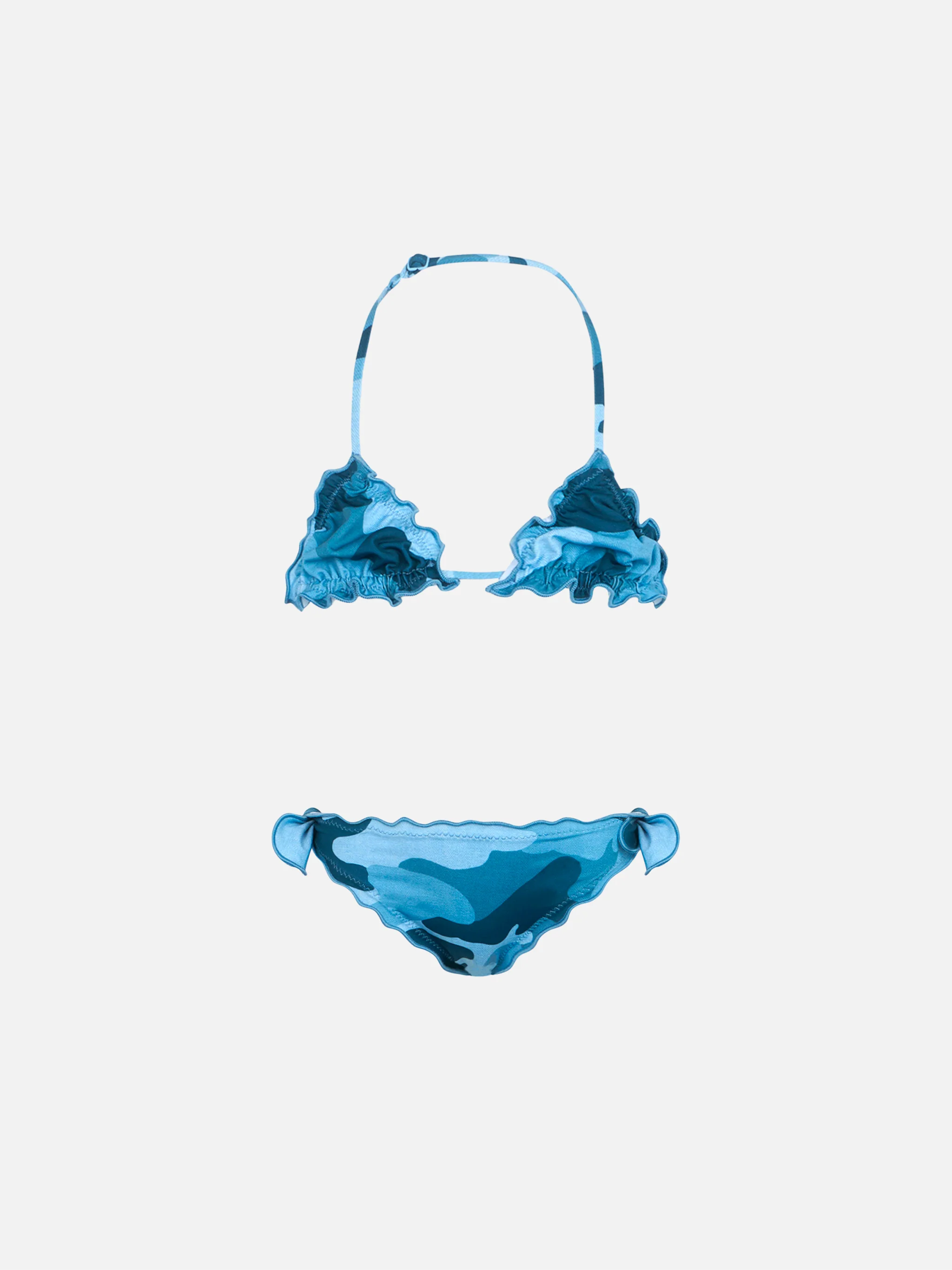 Cris klassieke driehoekige bikini voor meisjes met camouflageprint