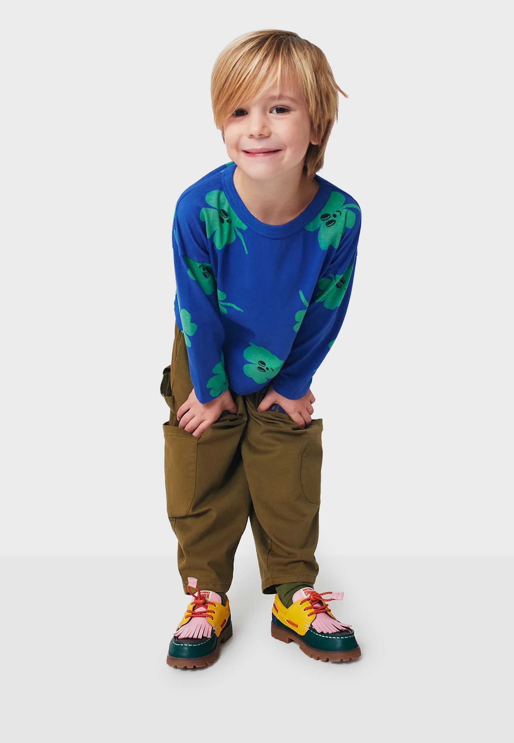 Bobo kiest voor LUCKY CLOVER UNISEX - Top met lange mouwen - blauw