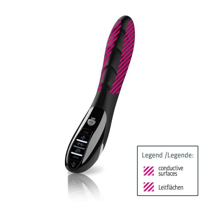 Mystim Sizzling Simon E-Stim Vibratorius czarno-czarn