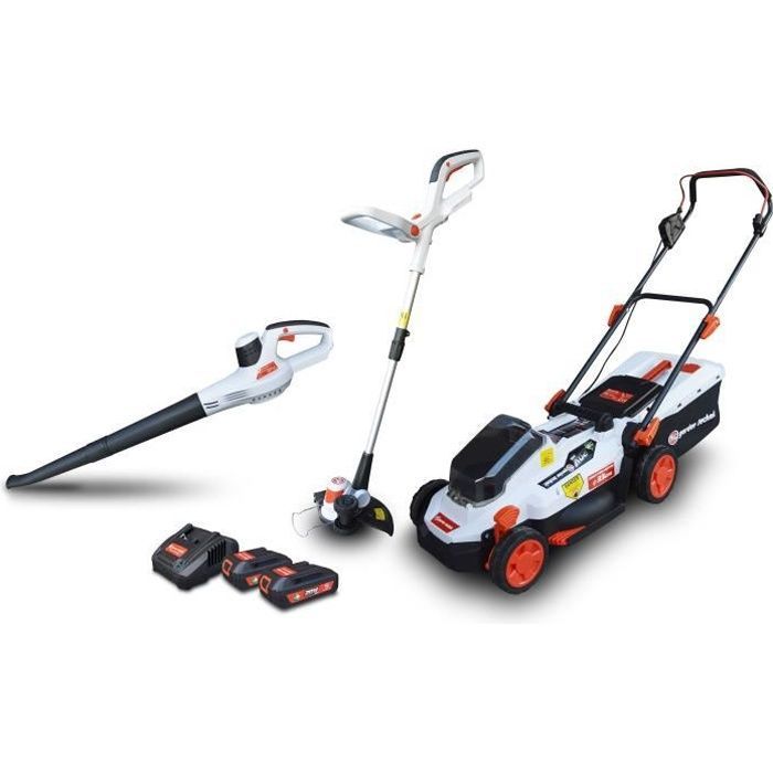 Cortacésped inalámbrico de 33 cm - ELEM - TCB20V-2XLI2AF - Función de mulching - 2 baterías de 20 V y 2 Ah