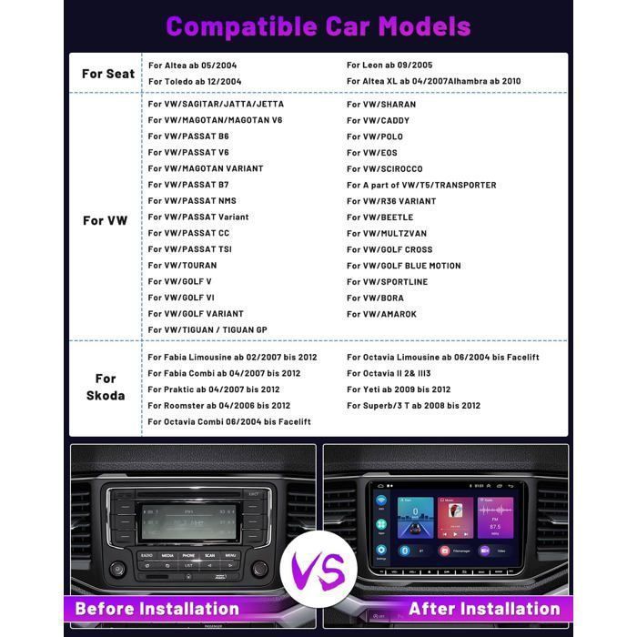 Radio para coche Android de 9