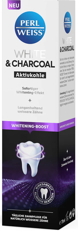 Pasta de dente clareadora Perl Weiss White & Charcoal