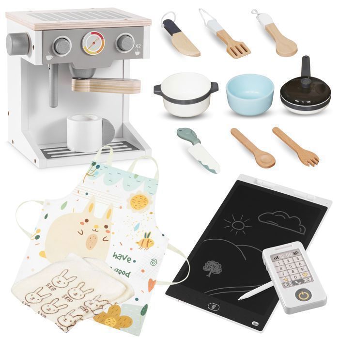 Cucina giocattolo in legno per bambini - MAMABRUM - MAM171 KITCHEN - Interattiva con illuminazione a LED - 50 accessori inclusi