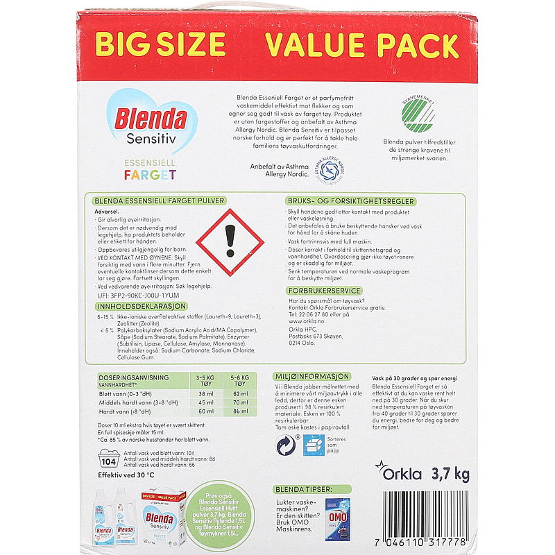Blenda Blenda Essential 3,7 kg färgad